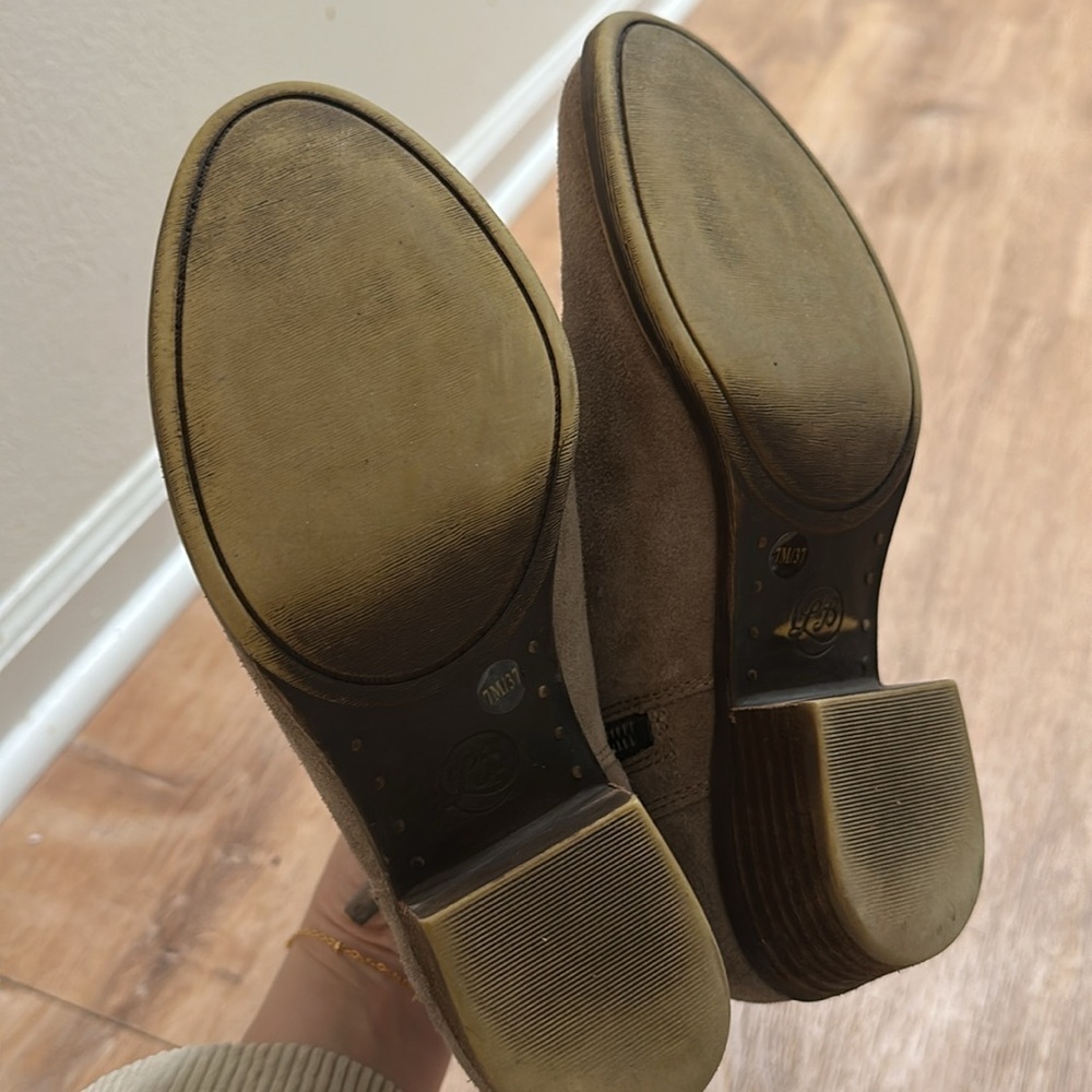LUCKY BRAND | LK Breah Tan Leather Ankle Boots Bootie - Picture 5 of 5
